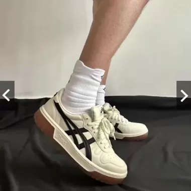 Giày Asics Court MZ Cream Black Gum nam nữ, giày Asics bản cao cấp full phụ kiện