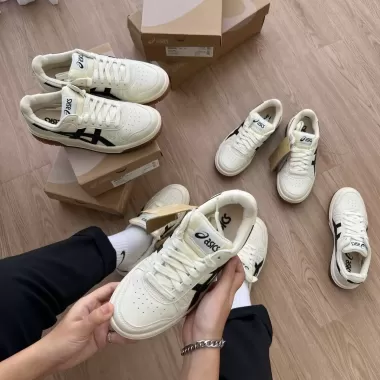 Giày sneaker Asics Court MZ Cream Black Gum Nam Nữ, giày asics dáng thể thao bản Cao Cấp siêu đẹp