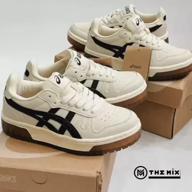 Giày sneaker Asics Court MZ Cream Black Gum Nam Nữ, giày asics dáng thể thao bản Cao Cấp siêu đẹp