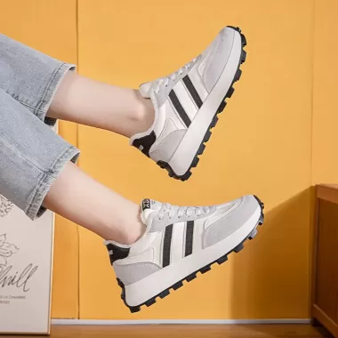 Giày Thể Thao Đế Dày 8cm Lót Lông Cừu Phong Cách Châu Âu Thời Trang Thu Đông Hàng Mới 2023 6