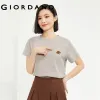 GIORDANO WOMEN 100% Cotton capybara embroidery short sleeve tee 05395383 1