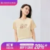 GIORDANO WOMEN 100% Cotton capybara embroidery short sleeve tee 05395383 3