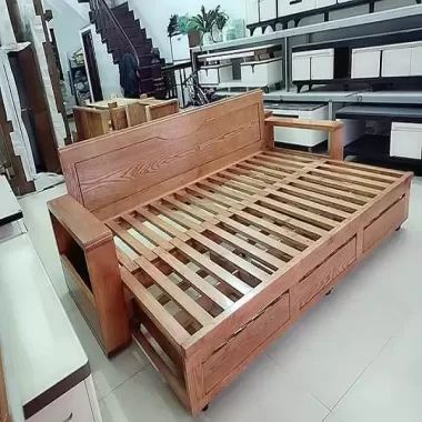 Giường rút gọn - Sofa giường rút gọn bằng gỗ thông 3 Giường rút gọn - Sofa giường rút gọn bằng gỗ thông 3