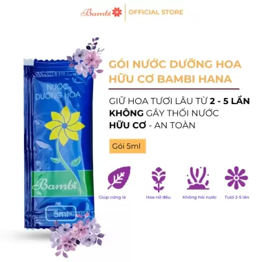 Gói dưỡng hoa tươi lâu Bambi hana, gói dưỡng hoa lâu tàn cho hoa cắm bình 4