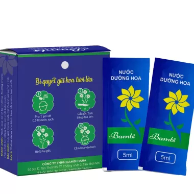 Gói dưỡng hoa tươi lâu Bambi hana, gói dưỡng hoa lâu tàn cho hoa cắm bình 7