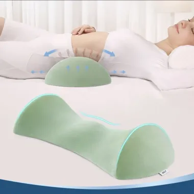 Gối nửa mặt trăng cho chân Gối dưới lưng và đầu Gối hỗ trợ thắt lưng cho giường ngủ