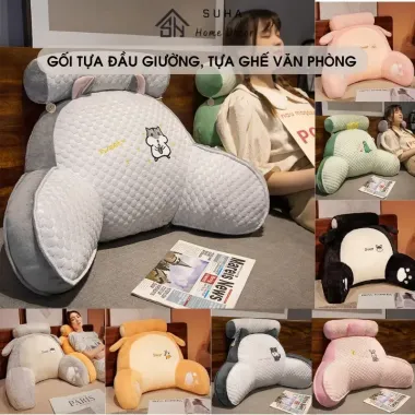 Gối tựa lưng đầu bông mềm mịn công thái học 1
