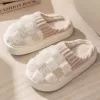 [Hàng có sẵn] Dép bông đi trong nhà mùa đông, dép lông unisex đế cao su bám sàn tốt, mềm dẻo quai hoạt tiết đáng yêu 1