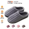 [Hàng có sẵn] Dép bông đi trong nhà mùa đông, dép lông unisex đế cao su bám sàn tốt, mềm dẻo quai hoạt tiết đáng yêu