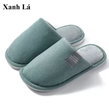 [Hàng có sẵn] Dép bông đi trong nhà mùa đông, dép lông unisex đế cao su bám sàn tốt, mềm dẻo quai hoạt tiết đáng yêu 4