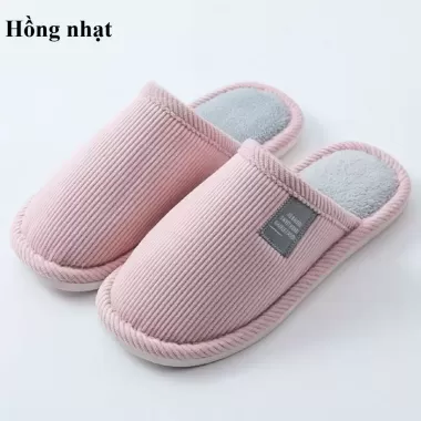 [Hàng có sẵn] Dép bông đi trong nhà mùa đông, dép lông unisex đế cao su bám sàn tốt, mềm dẻo quai hoạt tiết đáng yêu 7
