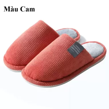 [Hàng có sẵn] Dép bông đi trong nhà mùa đông, dép lông unisex đế cao su bám sàn tốt, mềm dẻo quai hoạt tiết đáng yêu 8