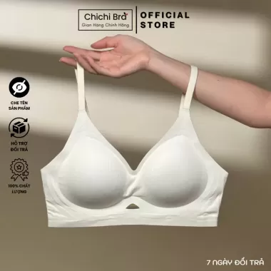 [ HÀNG LOẠI 1 ] Áo Ngực Áo Lót Áo Bra Nữ Chất Su Mỏng Không Gọng Có Mút Đệm Gom Quả Chống Xệ CHICHI 048 8