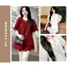 [HOẢ TỐC] Set Bộ Đũi Trơn Dài Cổ Phối Ren Đính Charm Gấu Siêu Yêu By Vy Vy Boutique 1