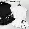 [HOẢ TỐC] Set Bộ Đũi Trơn Dài Cổ Phối Ren Đính Charm Gấu Siêu Yêu By Vy Vy Boutique 5