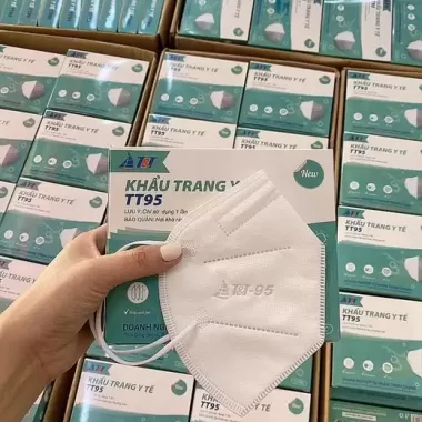 Hộp 10 chiếc khẩu trang KN95 T ^ T có 5 lớp chống bụi và kháng khuẩn, khẩu trang y tế người lớn 1