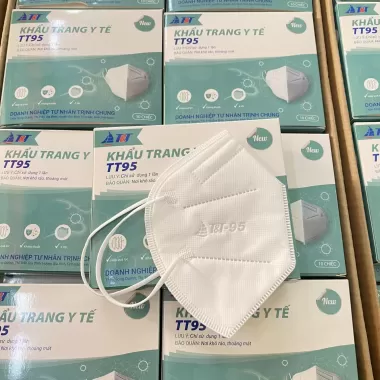 Hộp 10 chiếc khẩu trang KN95 T ^ T có 5 lớp chống bụi và kháng khuẩn, khẩu trang y tế người lớn 3