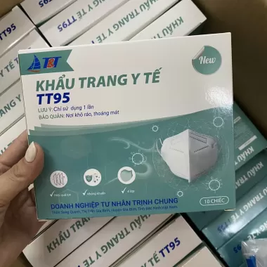Hộp 10 chiếc khẩu trang KN95 T ^ T có 5 lớp chống bụi và kháng khuẩn, khẩu trang y tế người lớn 5