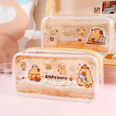 Hộp Bút Nước Trong Suốt Gấu Dâu Loopy Capybara Đáng Yêu - Giảm 16% Chỉ 45k 5