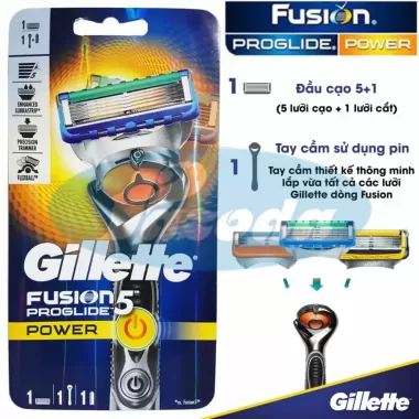 Hộp đầu cạo dao cạo râu 5 lưỡi Gillette Fusion 5 Power, Hộp 12 đầu, Nội địa Úc 8 Hộp đầu cạo dao cạo râu 5 lưỡi Gillette Fusion 5 Power, Hộp 12 đầu, Nội địa Úc 8