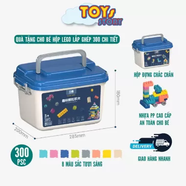 Hộp đồ chơi xếp hình cho bé trai và gái 300 chi tiết Toy Story mô hình lắp ráp từ 2 đến 7 tuổi 1