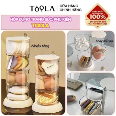 Hộp Đựng Phụ Kiện Xoay 3-5 Tầng PP Trong Suốt - Tiện Lợi 360°, Giá Cực Rẻ! 3 Hộp Đựng Phụ Kiện Xoay 3-5 Tầng PP Trong Suốt - Tiện Lợi 360°, Giá Cực Rẻ! 3
