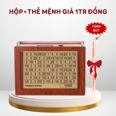 Hộp đựng tiền tiết kiệm gỗ hiện đại giúp lên kế hoạch chi tiêu làm quà tặng đồ decor độc đáo Mono 6 Hộp đựng tiền tiết kiệm gỗ hiện đại giúp lên kế hoạch chi tiêu làm quà tặng đồ decor độc đáo Mono 6