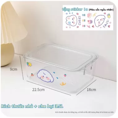 Hộp đựng trong suốt có nắp Hộp đựng để bàn bằng acrylic sang trọng, bấm để mở nắp