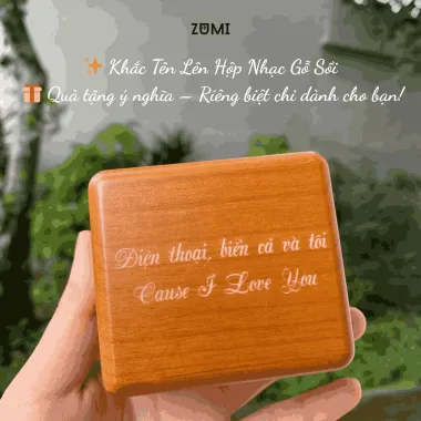 Hộp Nhạc Cổ Điển Gỗ Sồi Quà Sinh Nhật Sáng Tạo Zumi 7.5x6.5x4.3cm Giá Cực Tốt 215000Đ