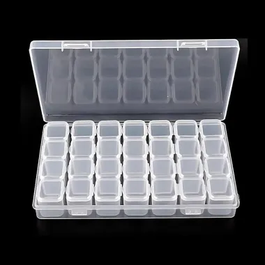 Hộp Nhựa Tổ Ong 28 Ô Trong Suốt Đựng Màu - Phụ Kiện Giá Rẻ Chỉ 7000đ