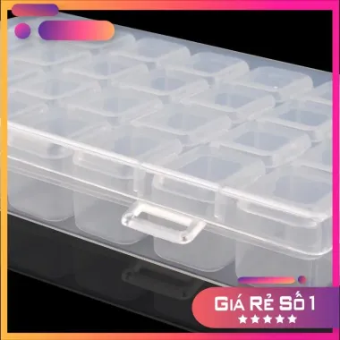 Hộp Nhựa Tổ Ong 28 Ô Trong Suốt Đựng Màu - Phụ Kiện Giá Rẻ Chỉ 7000đ