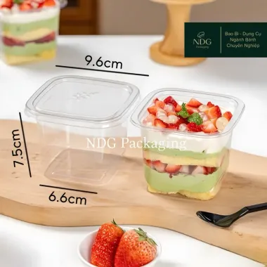 Hộp Nhựa Vuông Đựng Bánh Mousse, Phô Mai, Tiramisu - 100 Hộp, Giá Khuyến Mãi 80.000đ 6 Hộp Nhựa Vuông Đựng Bánh Mousse, Phô Mai, Tiramisu - 100 Hộp, Giá Khuyến Mãi 80.000đ 6