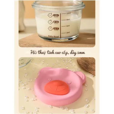 Hộp Trữ Đông Ăn Dặm Cho Bé - Cốc Nấu Cháo Thủy Tinh Lamkids Giá Rẻ 45k 3