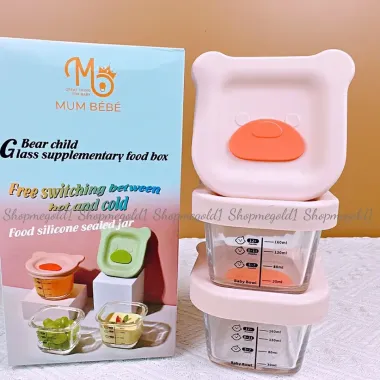 Hộp Trữ Đông Ăn Dặm Cho Bé - Cốc Nấu Cháo Thủy Tinh Lamkids Giá Rẻ 45k 6