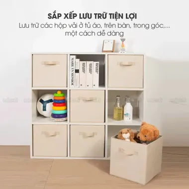 Hộp Vải Kệ Tủ Đa Năng GD11 - Đựng Đồ Tiện Lợi, Gọn Gàng & Trang Trí Nhà Cửa Giá Chỉ 50k! 3 Hộp Vải Kệ Tủ Đa Năng GD11 - Đựng Đồ Tiện Lợi, Gọn Gàng & Trang Trí Nhà Cửa Giá Chỉ 50k! 3