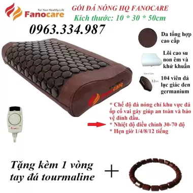 [HOT] Gối đá nhiệt nóng hồng ngoại Tourmasline hỗ trợ giảm đau đầu, giảm đau cổ vai gáy 6