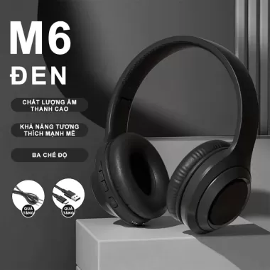 JBLue M6 Tai Nghe Chụp Tai bluetooth Không Dây Chống Ồn Có Thể Gấp Gọn Kèm mic Chất Lượng Cao
