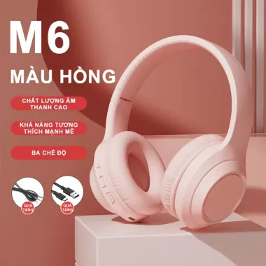 JBLue M6 Tai Nghe Chụp Tai bluetooth Không Dây Chống Ồn Có Thể Gấp Gọn Kèm mic Chất Lượng Cao