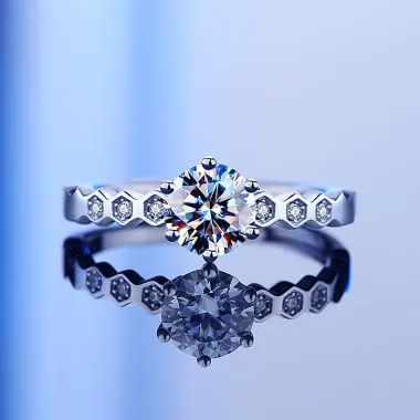 Kader JEWELRY Moissanite Nhẫn Bạc 925 Nguyên Bản Và Kim Cương Mũi Tên Độc Đoán Nam Trái Tim R50 5