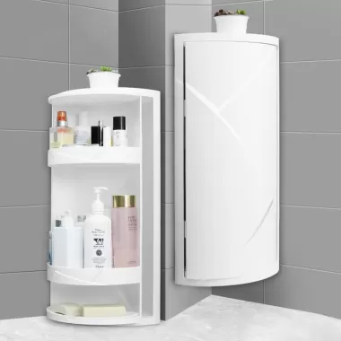 Kệ góc xoay 360 độ tam giác dành cho nhà tắm, nhà bếp, bàn trang điểm GiaDungAnhThu 6