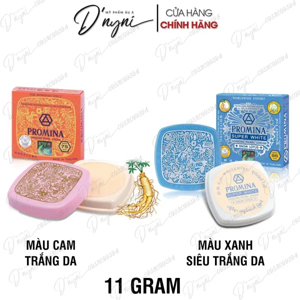Thành phần và công dụng của kem dưỡng trắng da PROMINA Ginseng Pearl Cream 11g