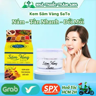 Kem Sâm Vàng Sato Dưỡng Trắng, Mụn, Nám - Giảm 44000đ chỉ còn 149000đ
