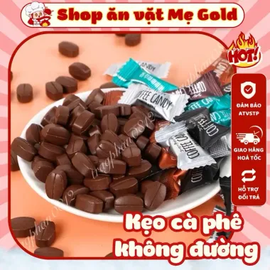 Kẹo Cà Phê Không Đường Giảm Cân 100g - Ăn Kiêng An Toàn Giá Tốt 21000đ