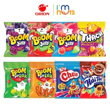 Kẹo Dẻo Boom Jelly Orion Đủ Vị - Combo 5 Gói 25g, Ăn Vặt Giá Cực Sỉ 31.000đ