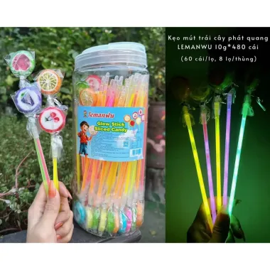 Kẹo Mút Vị Hoa Quả Phát Sáng - 50 Que Siêu Rẻ Chỉ 130.500Đ 1