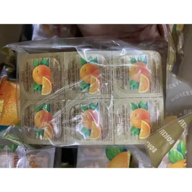 Kẹo Ngậm Vitamin C Cam Thái Lan - 5 Gói, 120 Hộp, Giá Rẻ 107000đ 4 Kẹo Ngậm Vitamin C Cam Thái Lan - 5 Gói, 120 Hộp, Giá Rẻ 107000đ 4