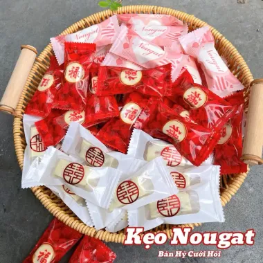 Kẹo Nougat Bản Hỷ Cưới, Quà Tặng Khách, Để Bàn Gia Tiên, Dạm Ngõ - Giảm Giá Còn 135k 1