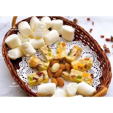 Kẹo Nougat Ít Ngọt Mix Hoa Quả Sấy & Hạt Dinh Dưỡng 500gr - Giảm từ 86436 còn 68600 VND