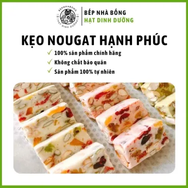 Kẹo Nougat Ít Ngọt Mix Hoa Quả Sấy & Hạt Dinh Dưỡng 500gr - Giảm từ 86436 còn 68600 VND