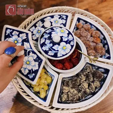 Khay Đựng Bánh Kẹo 4 Ngăn Tách Rời Cao Cấp - Khay Mứt Tết Sang Trọng Giá Rẻ 175k 1